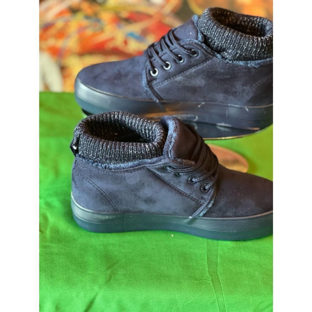 ltalina women Navy cuff  platform low top sneakers size 5.5 - Picture 4 of 5